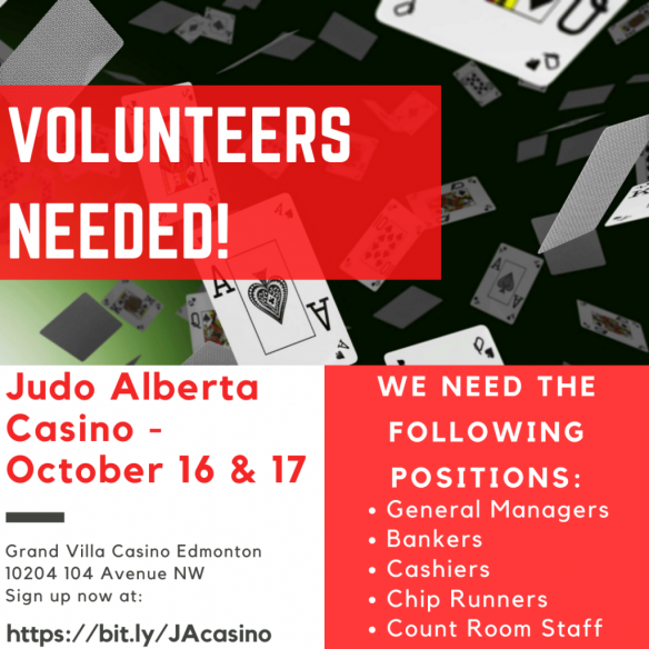 Casino Volunteers Needed for October 16 & 1﻿7!